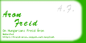 aron freid business card